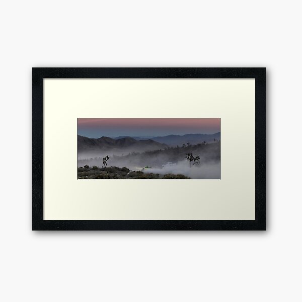 Desert Rally Sunset Landscape Framed Art Print