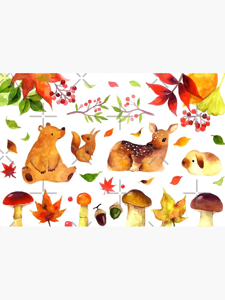 Watercolor Autumn | Fall Animals