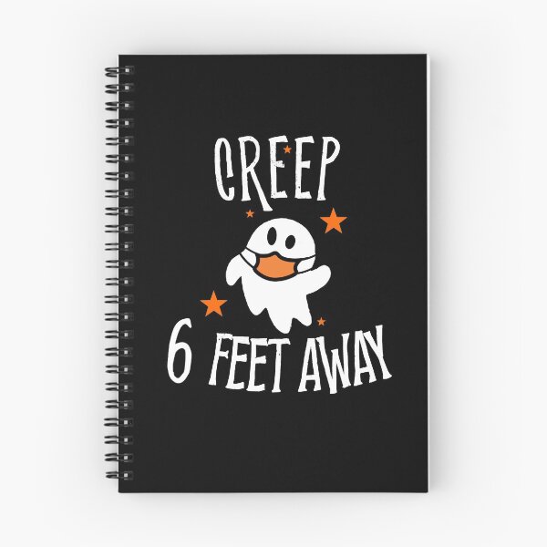 Item preview, Creep 6 feet away ghost face mask halloween 2020 designed and sold by RainbowPandas.