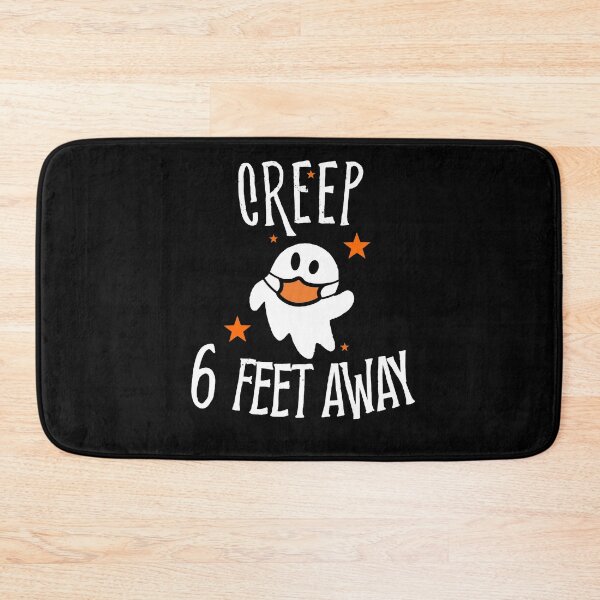 Item preview, Creep 6 feet away ghost face mask halloween 2020 designed and sold by RainbowPandas.
