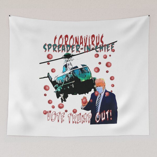 Item preview, Wacky & Fun Design, “CORONAVIRUS SPREADER-IN-CHIEF, VOTE TRUMP OUT!”  Apparel & Accessories designed and sold by Joanenices.