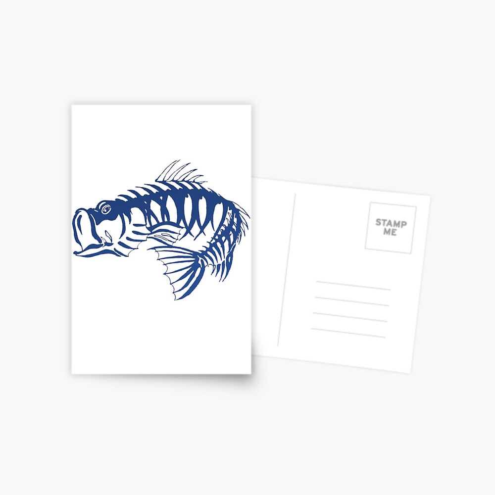 Blue Striped Bass Skeleton | Postcard