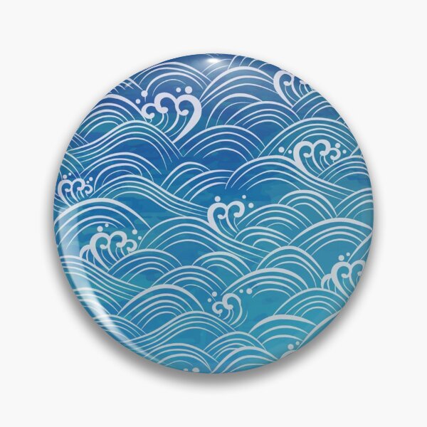 Item preview, Calm blue summer ocean waves pattern designed and sold by RaionKeiji.