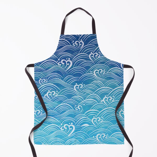 Item preview, Calm blue summer ocean waves pattern designed and sold by RaionKeiji.