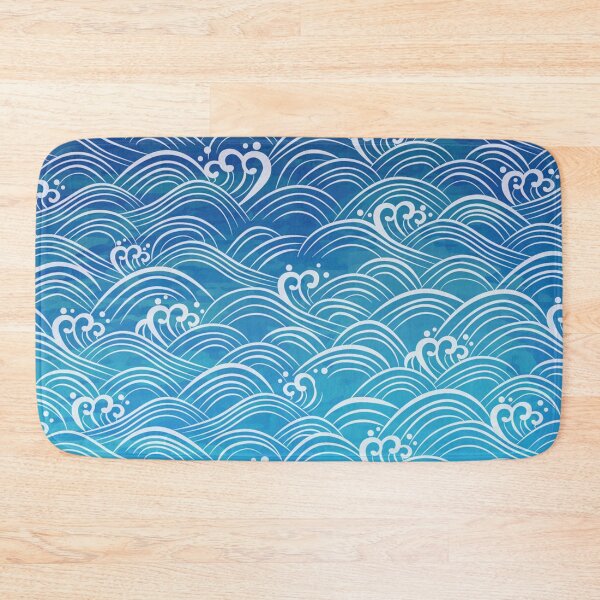 Item preview, Calm blue summer ocean waves pattern designed and sold by RaionKeiji.