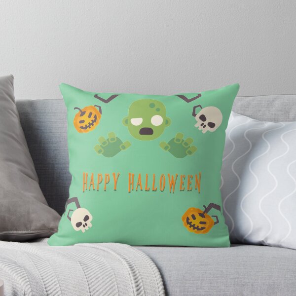 Aperçu de l'œuvre Zombie, crânes et citrouille d'Halloween créée et vendue par Ze-design.