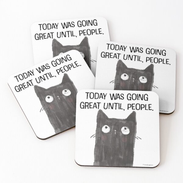 Item preview, Black Cat Full of Snark Funny Quote People designed and sold by blushingmeow.