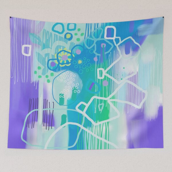 Item preview, Contemporary Blue Floral  designed and sold by porter-mckeenn.