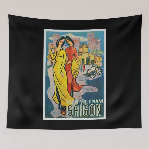 Item preview, Visit Vietnam retro poster designed and sold by CorasPosters.