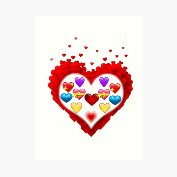 Kunstdrucke Emoji Love Redbubble