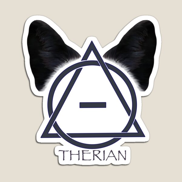 Canine ears Therian Theta Delta tan/sandy | Sticker