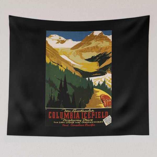 Item preview, Columbia Icefield retro poster designed and sold by CorasPosters.