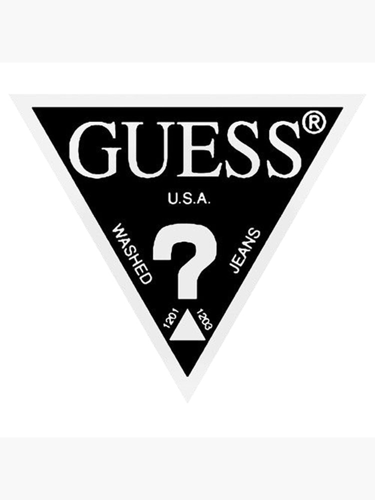 Guess Triangle Logo Zz 610 Art Board Print By Beswelodb Redbubble