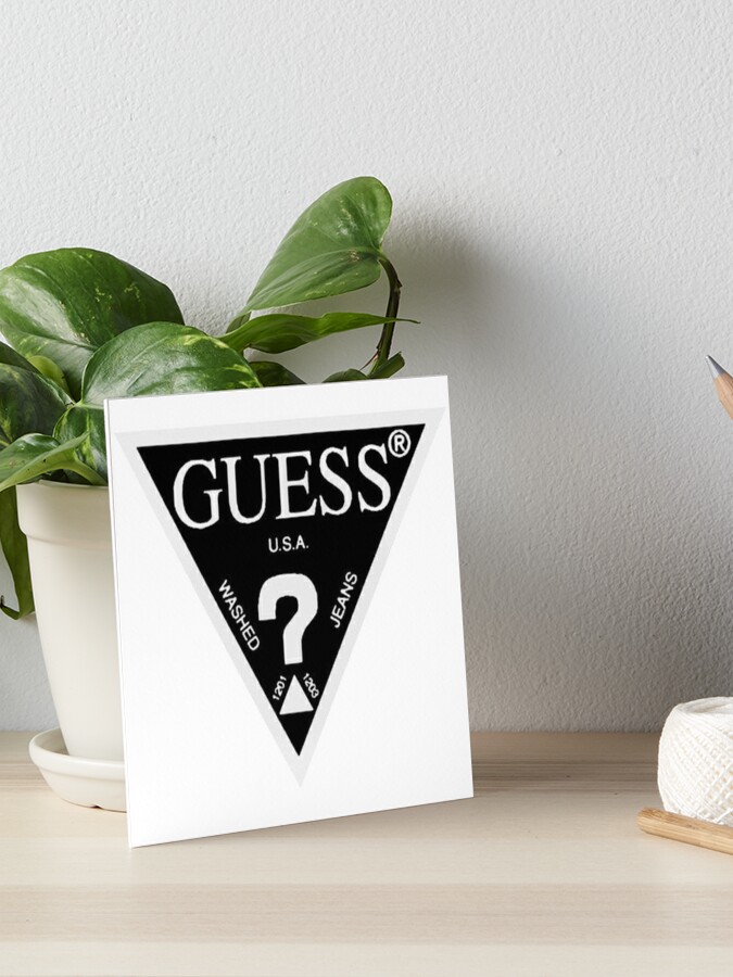 Guess Triangle Logo Zz 610 Art Board Print By Beswelodb Redbubble