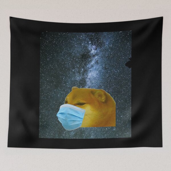 Item preview, Cheems head wearing a mask designed and sold by SciathDe.
