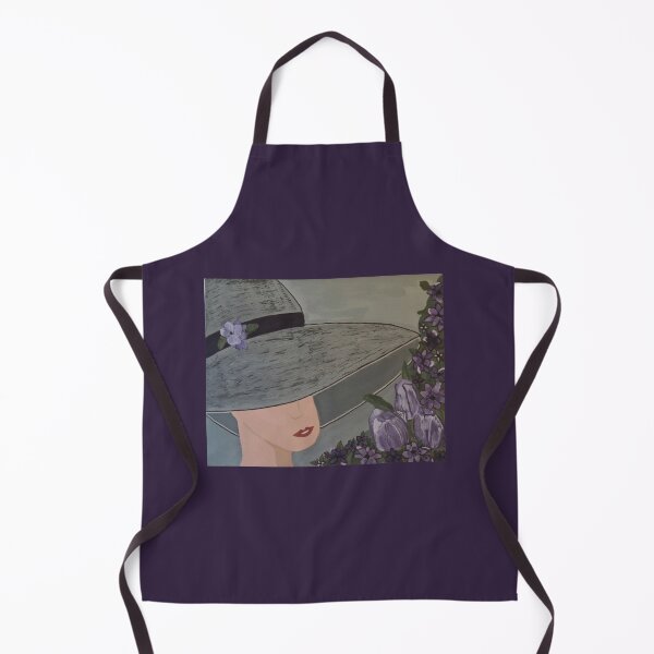 Item preview, Lady in Large Hat Purple Flowers Painting #N3804 designed and sold by Sherry Hallemeier.
