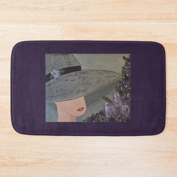 Item preview, Lady in Large Hat Purple Flowers Painting #N3804 designed and sold by Sherry Hallemeier.