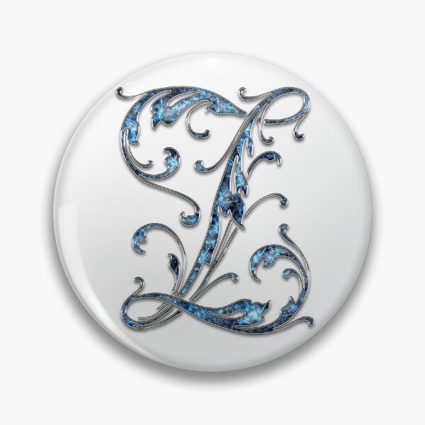 Item preview, Monogram - Blue Floral - Z designed and sold by LaughingGryphon.
