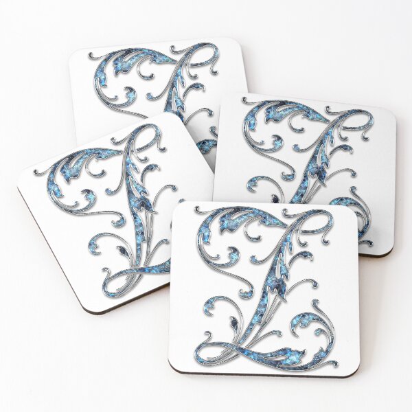 Item preview, Monogram - Blue Floral - Z designed and sold by LaughingGryphon.