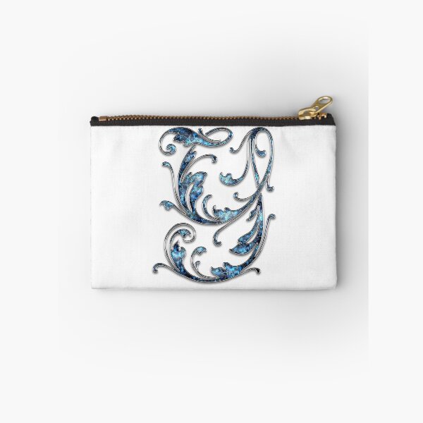 Artikelvorschau, Monogramm - Blue Floral - Y. entworfen und verkauft von LaughingGryphon.
