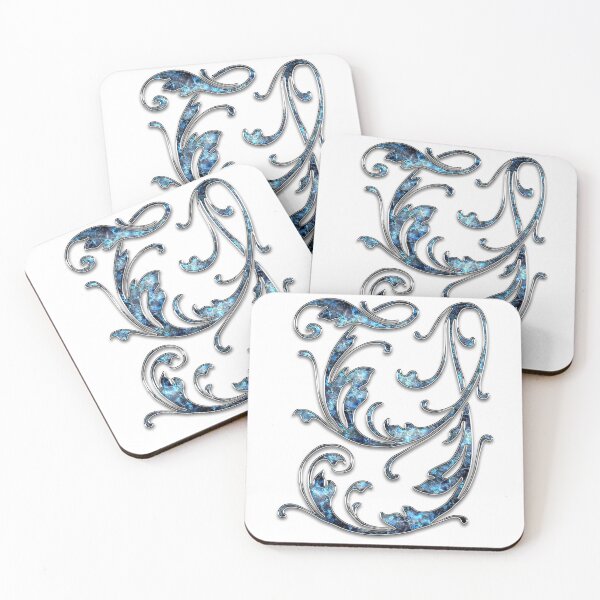 Item preview, Monogram - Blue Floral - Y designed and sold by LaughingGryphon.
