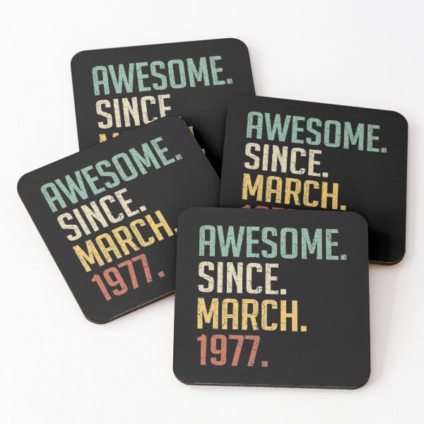 Item preview, Awesome Since March 1977 44th Birthday Gift 44 Years Old Vintage March 1977 designed and sold by Takatv.