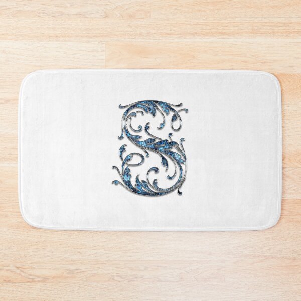 Item preview, Monogram - Blue Floral - S designed and sold by LaughingGryphon.