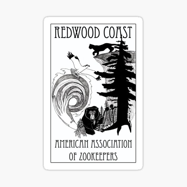 Redwood Coast AAZK vertical logo Sticker