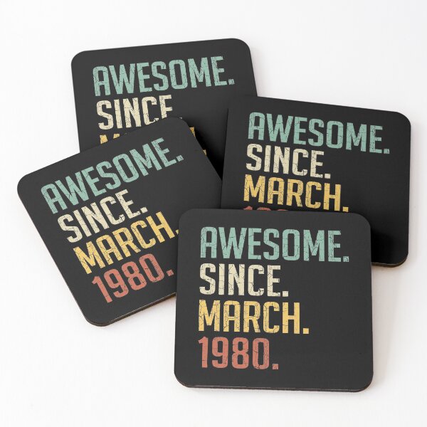Item preview, Awesome Since March 1980 41st Birthday Gift 41 Years Old Vintage March 1980 designed and sold by Takatv.
