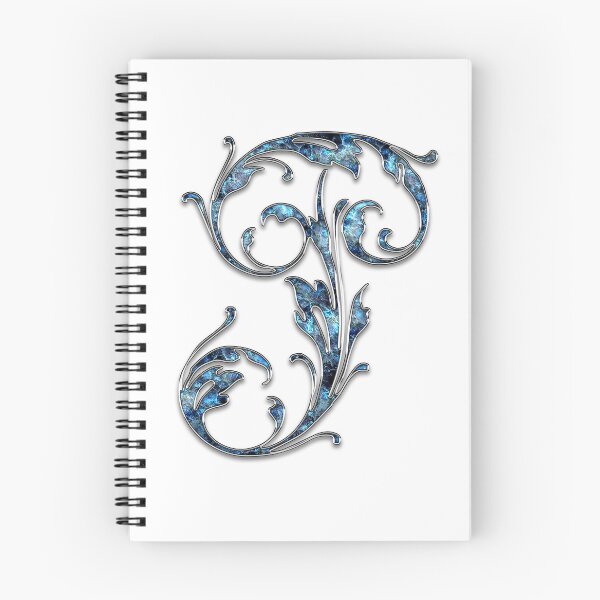 Item preview, Monogram - Blue Floral - P designed and sold by LaughingGryphon.