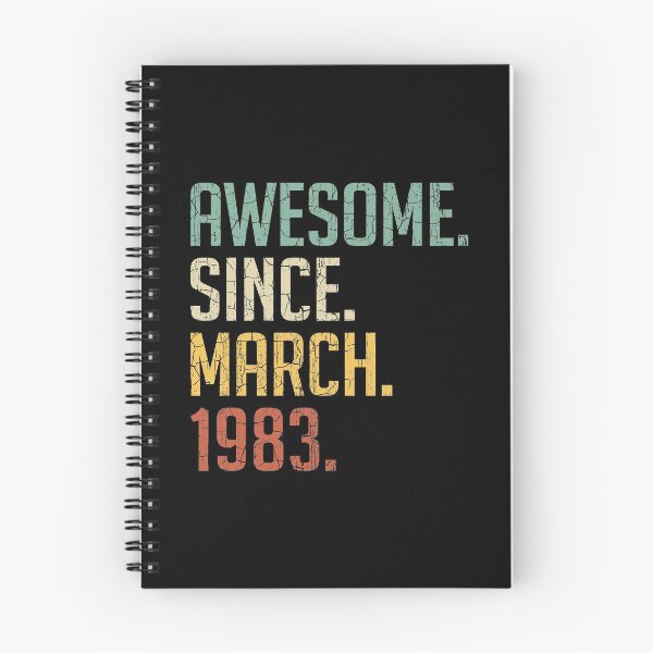 Item preview, Awesome Since March 1983 39th Birthday Gift 39 Years Old Vintage March 1983 designed and sold by Takatv.
