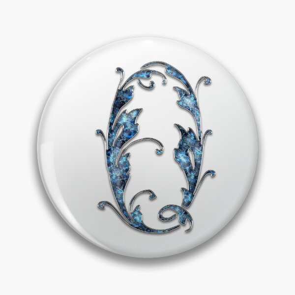 Item preview, Monogram - Blue Floral - O designed and sold by LaughingGryphon.