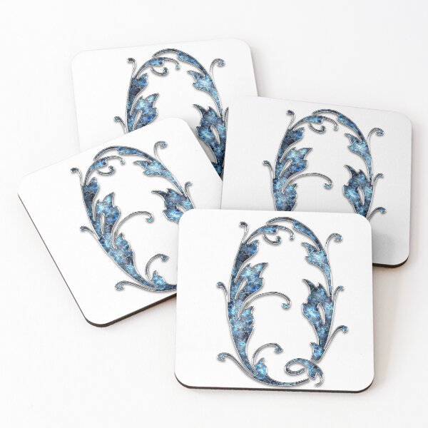 Item preview, Monogram - Blue Floral - O designed and sold by LaughingGryphon.