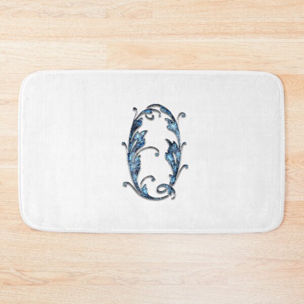 Item preview, Monogram - Blue Floral - O designed and sold by LaughingGryphon.