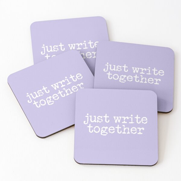 Item preview, just write together 2 in white on lavender designed and sold by TeaRoseWriter.
