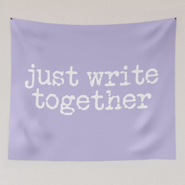 Item preview, just write together 2 in white on lavender designed and sold by TeaRoseWriter.