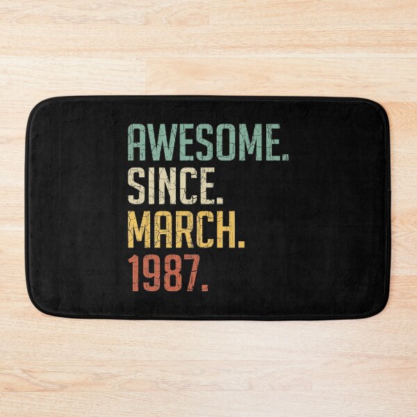 Item preview, Awesome Since March 1987 34th Birthday Gift 34 Years Old Vintage March 1987 designed and sold by Takatv.