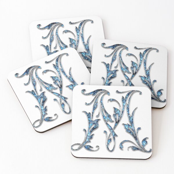Item preview, Monogram - Blue Floral - M designed and sold by LaughingGryphon.