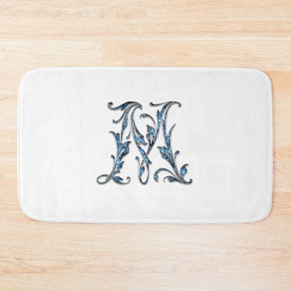 Item preview, Monogram - Blue Floral - M designed and sold by LaughingGryphon.