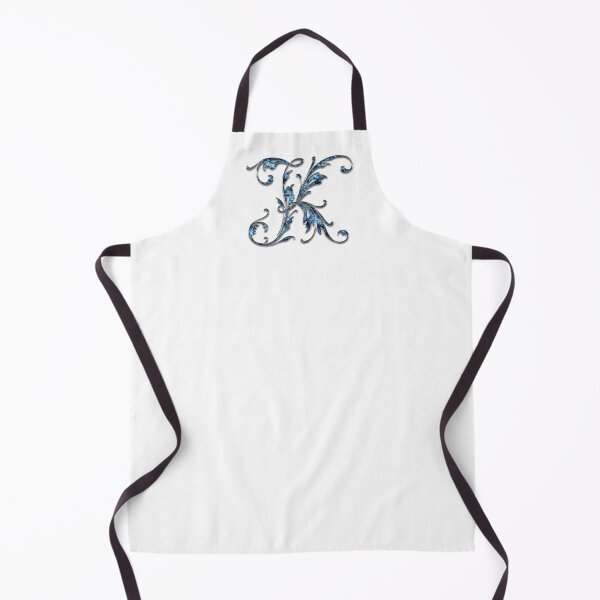 Item preview, Monogram - Blue Floral - K designed and sold by LaughingGryphon.