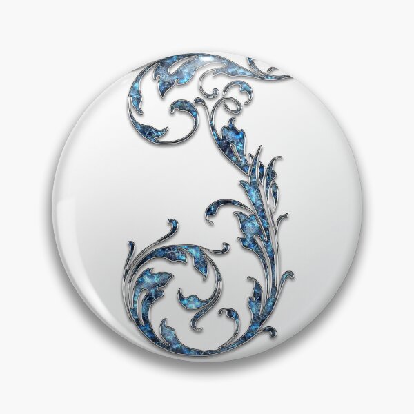 Item preview, Monograma - Floral azul - J designed and sold by LaughingGryphon.
