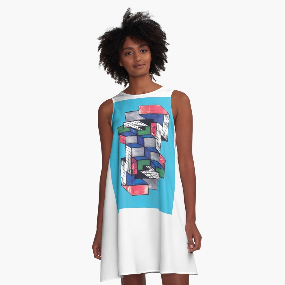 Item preview, A-Line Dress designed and sold by DAVIDLIBERTY.