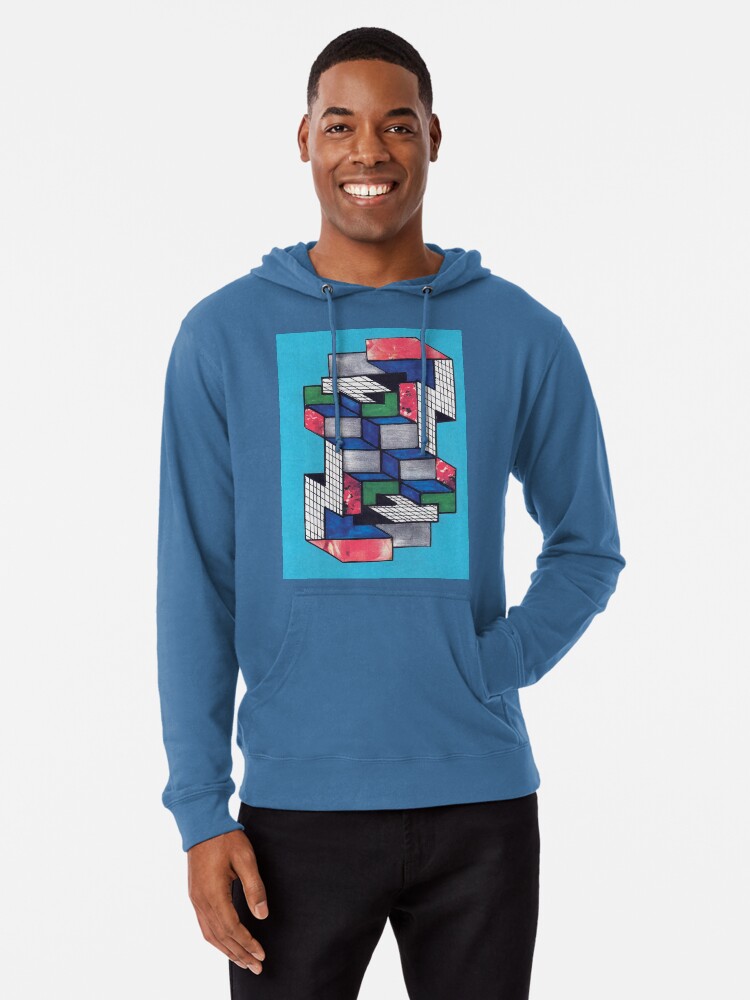 Thumbnail 1 of 5, Lightweight Hoodie, ANGLES N' LINES designed and sold by DAVIDLIBERTY.