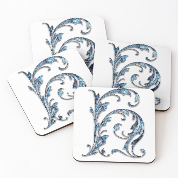 Item preview, Monogram - Blue Floral - H designed and sold by LaughingGryphon.