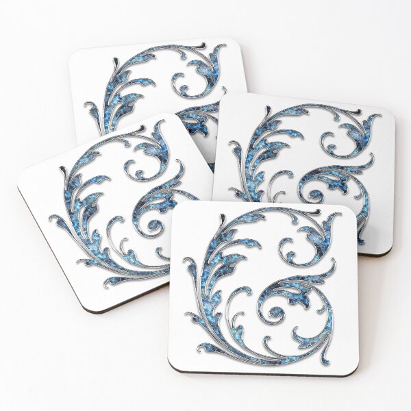 Item preview, Monogram - Blue Floral - G designed and sold by LaughingGryphon.