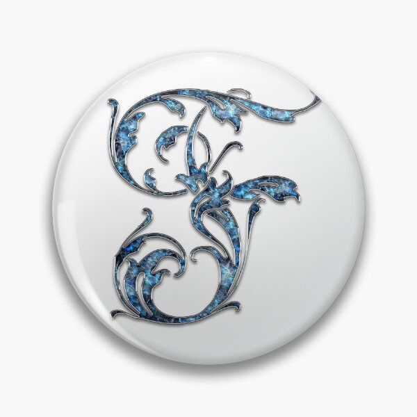 Item preview, Monogram - Blue Floral - F designed and sold by LaughingGryphon.