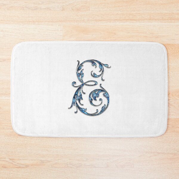 Item preview, Monogram - Blue Floral - E designed and sold by LaughingGryphon.