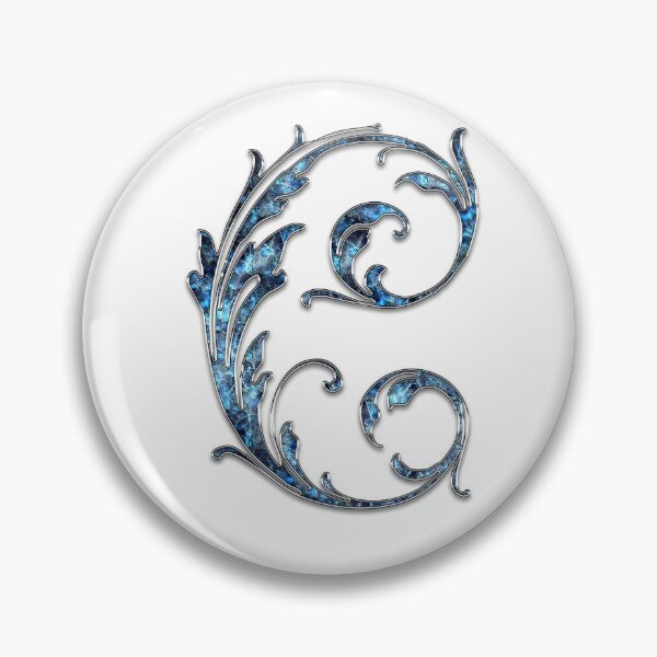 Item preview, Monogram - Blue Floral - C designed and sold by LaughingGryphon.