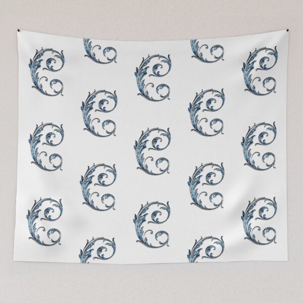 Item preview, Monogram - Blue Floral - C designed and sold by LaughingGryphon.