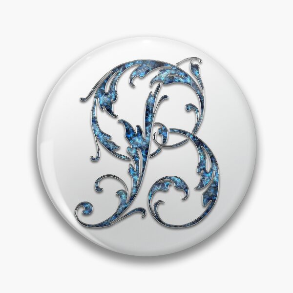 Item preview, Monogram - Blue Floral - B designed and sold by LaughingGryphon.